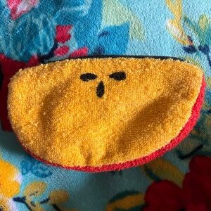 Vtg Terrycloth Mini Makeup Bag,